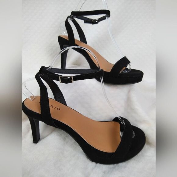 Torrid Black Faux Suede Platform Stiletto Heels Extra Wide 9WW - Picture 1 of 8